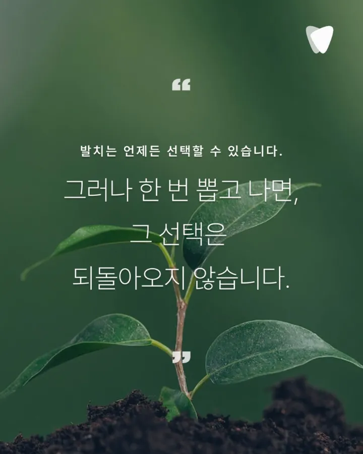 이미지 카드 · 발치 권유받은 치아, 정말 뽑아야 할까요? 자연치아 살리기의 판단 기준