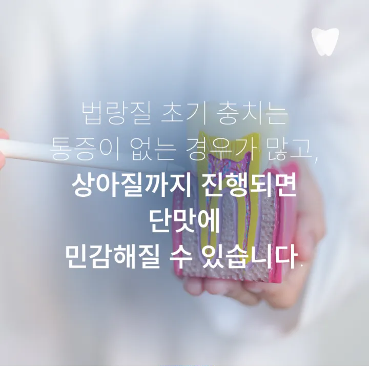이미지 카드 · 단것을 먹을 때 이가 찌릿한 이유, 충치 단계와 관련 있을까요