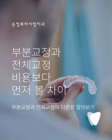 부분교정과 전체교정, 비용보다 먼저 볼 차이